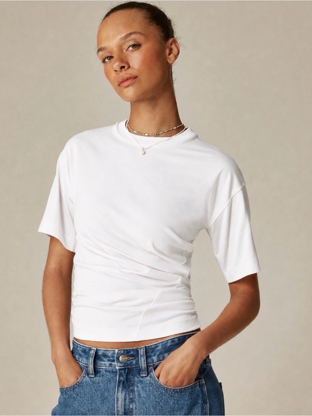 J.Crew Pima cotton asymmetrical T-shirt